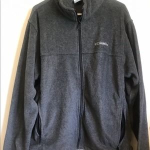 Columbia Fleece Gray Long Sleeve Jacket Size XL